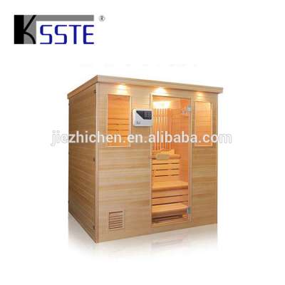 Sauna bath indoor wooden 4 people traditional dry steam shower room